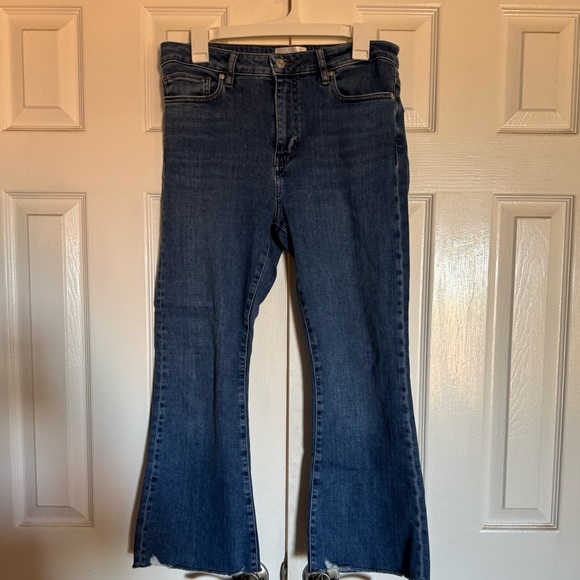 Frame Le Crop Mini Boot Kick Flare Denim Bootcut Blue Jeans 30 - Picture 4 of 7